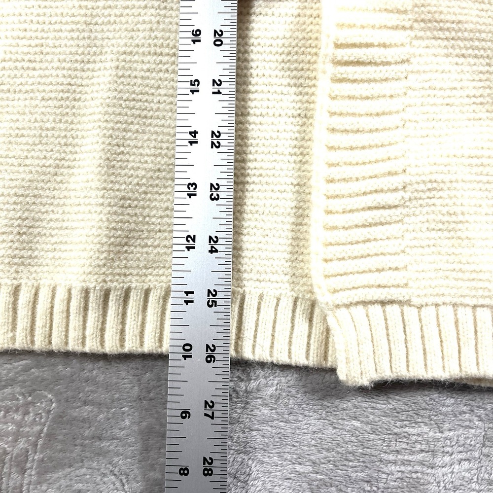 Umgee Ivory Open Front Cardigan Balloon Sleeves‎ Pom Pom's LRG NWT - Picture 7 of 7